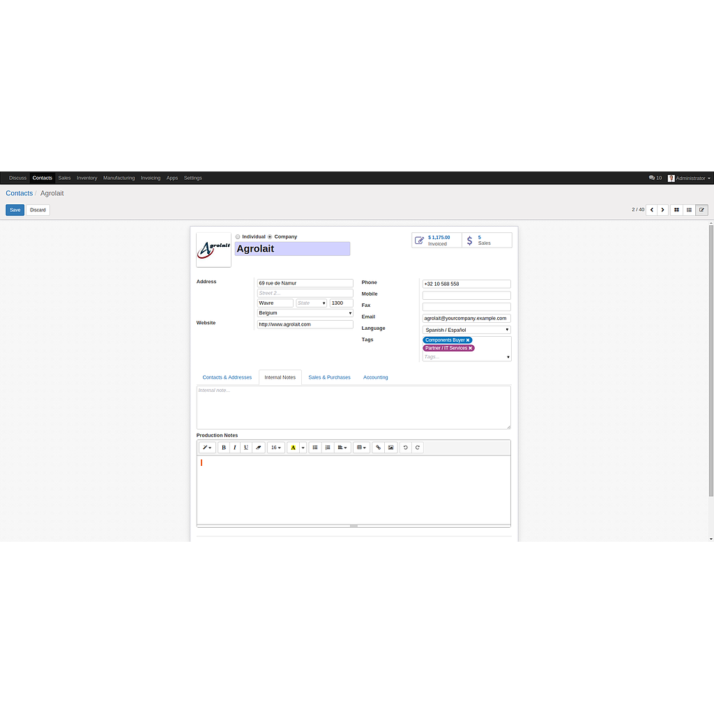 MRP - Partner production notes