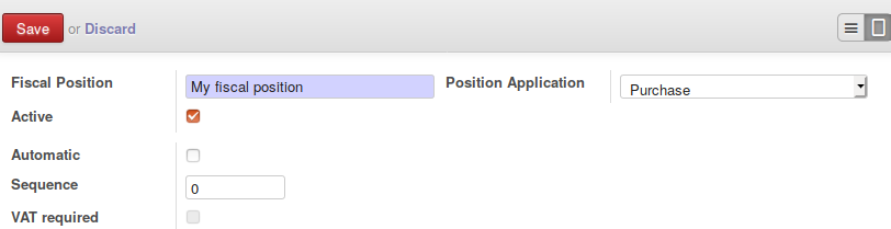 Account Fiscal Position - Type