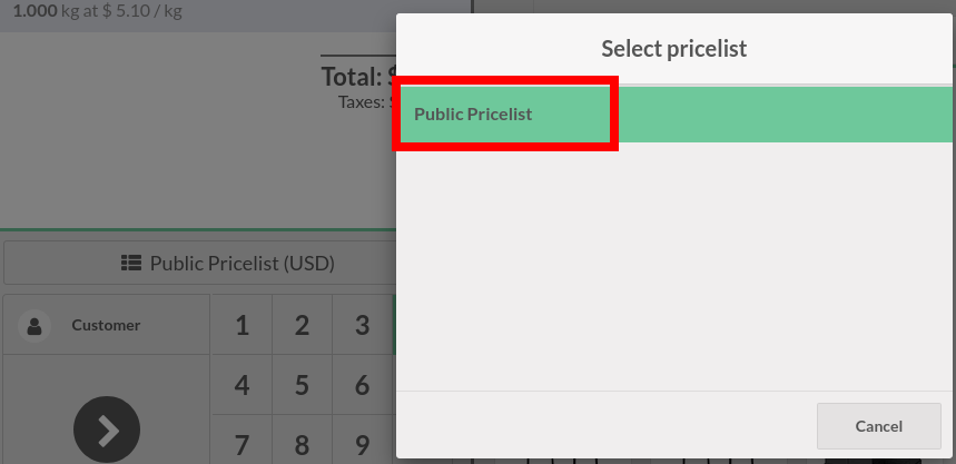 Point of Sale - Technical Pricelists