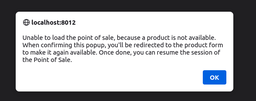 Point of Sale - Friendly Error when product is not available